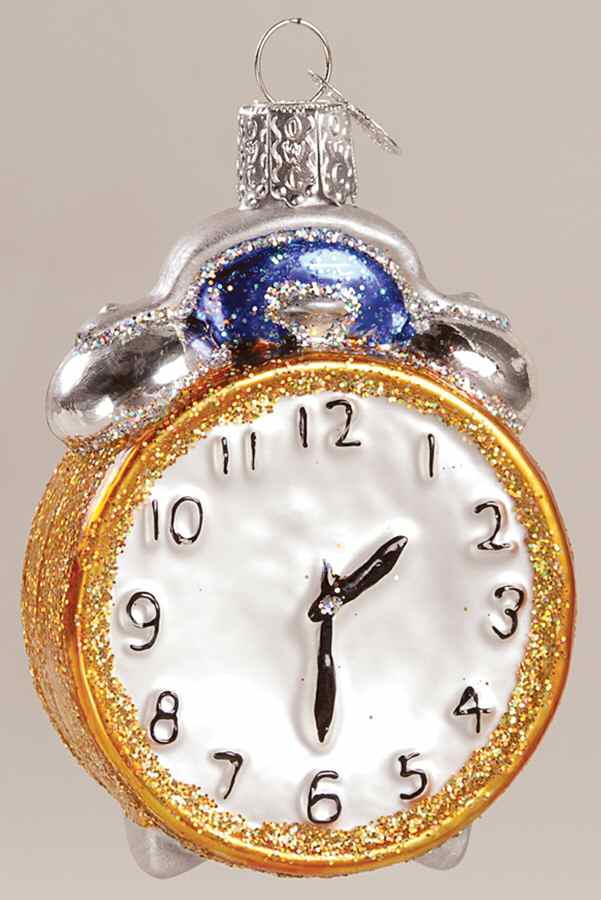 Old World Christmas Alarm Clock Gold - No Box Nb1881 by Old World Christmas (Newer)-1