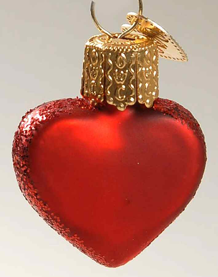 Hearts Small Red Heart - Matte - No Box by Old World Christmas (Newer)-1