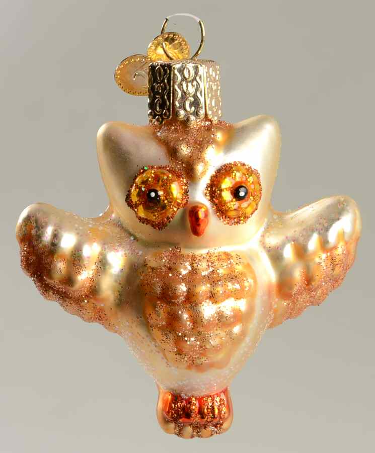 Birds-Hanging Winky Owl - No Box by Old World Christmas (Newer)-1