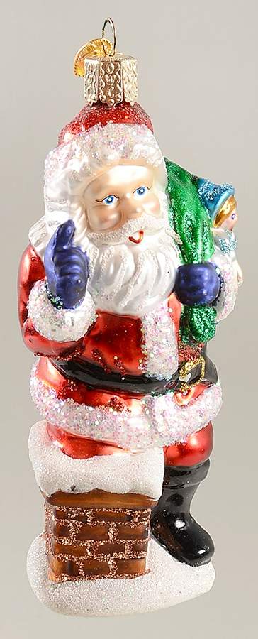 Old World Christmas Better Be Nice Santa - No Box Nb2413 by Old World Christmas (Newer)-1