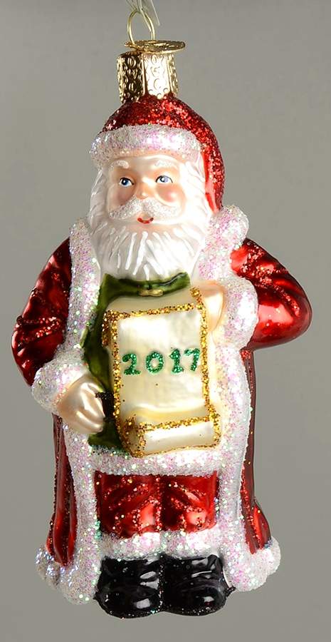 Annual Santa 2017 Santa's Wish List - No Box Nb2017 by Old World Christmas (Newer)-1