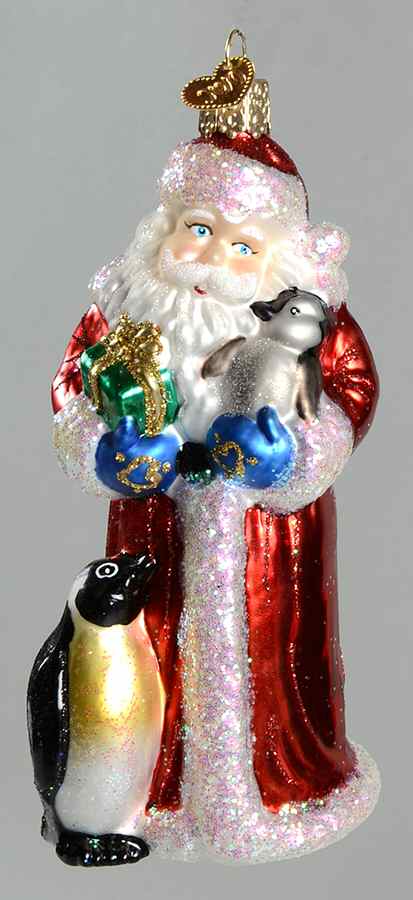 Old World Christmas Santa With Penguin Pals - No Box Nb1991 by Old World Christmas (Newer)-1
