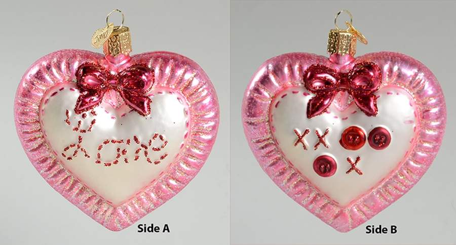 Hearts Pillow Heart - No Box by Old World Christmas (Newer)-1