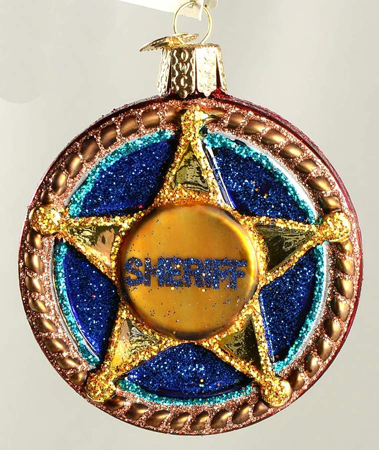 Old World Christmas Sheriff Badge - No Box Nb1979 by Old World Christmas (Newer)-1