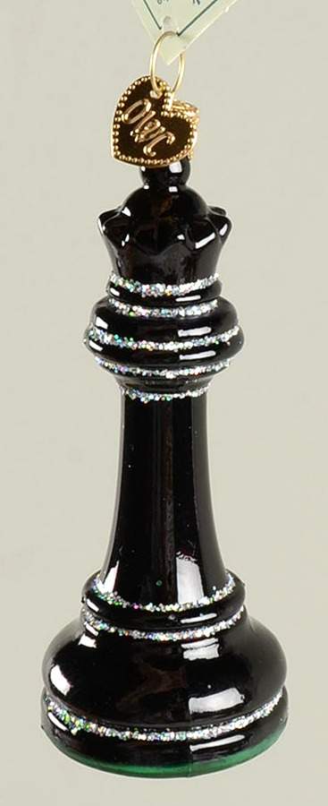 Old World Christmas Chess Piece Black - No Box Nb2697 by Old World Christmas (Newer)-1