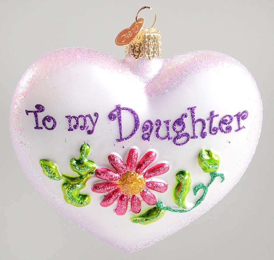 Hearts Daughter Heart - No Box 42 by Old World Christmas (Newer)-1