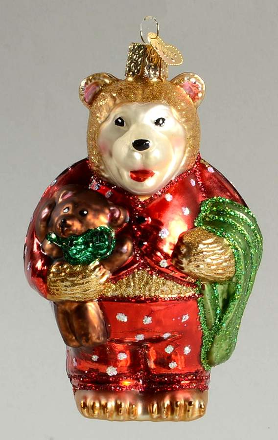 Old World Christmas Sleepy Bear - No Box Nb1930 by Old World Christmas (Newer)-1