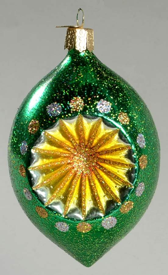 Old World Christmas Christmastime Reflector-Drop Green - No Box Nb2162 by Old World Christmas (Newer)-1