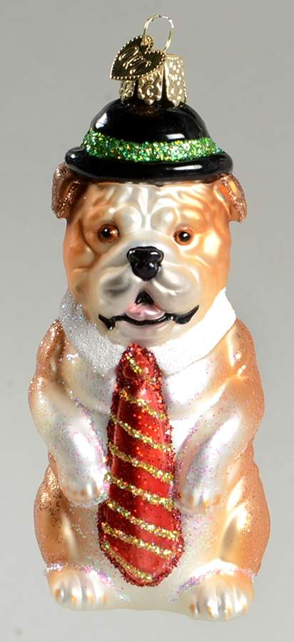 Old World Christmas Mr. Business Bulldog - No Box Nb2056 by Old World Christmas (Newer)-1
