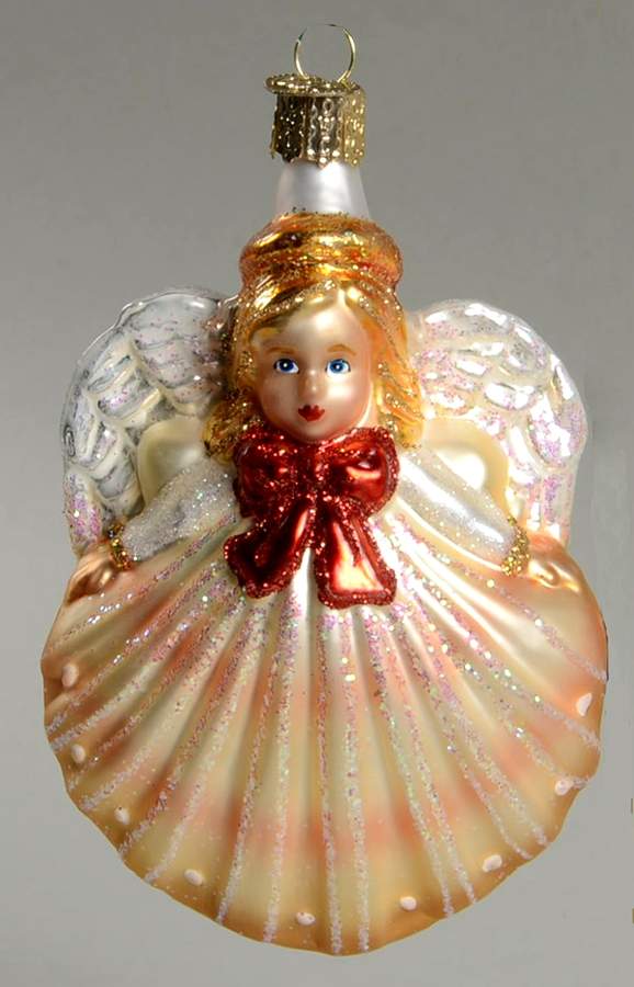 Angels Shell Angel - Blonde - No Box by Old World Christmas (Newer)-1