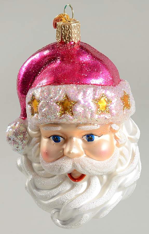 Old World Christmas Fashion Santa - Light Pink - No Box Nb2156 by Old World Christmas (Newer)-1
