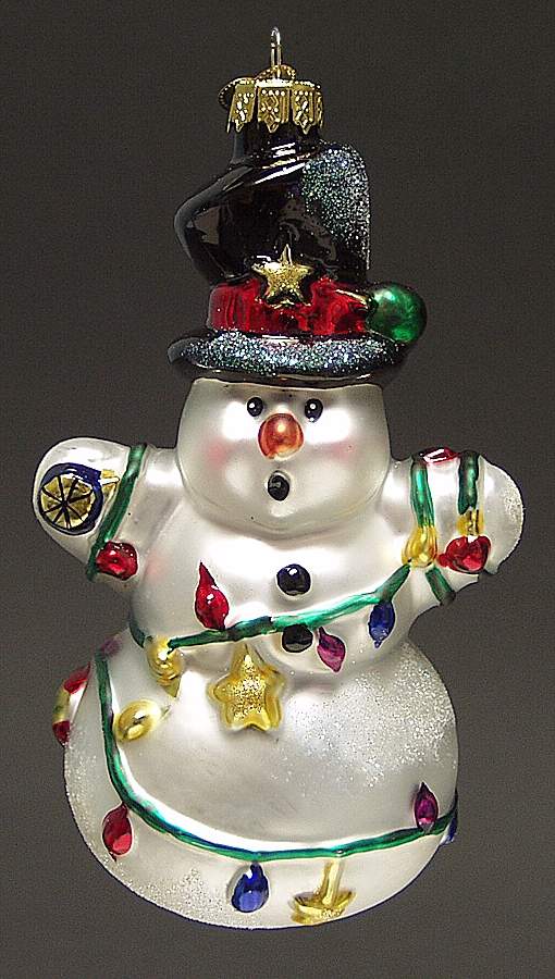 Snowmen Snowman In Lights - No Box by Old World Christmas (Newer)-1