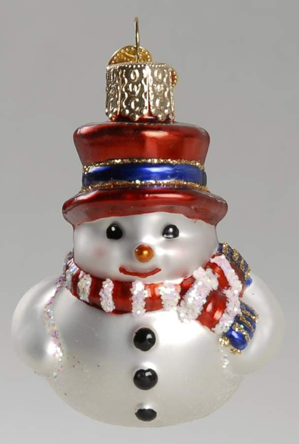 Snowmen Mini Snowman-Red Hat - No Box by Old World Christmas (Newer)-1