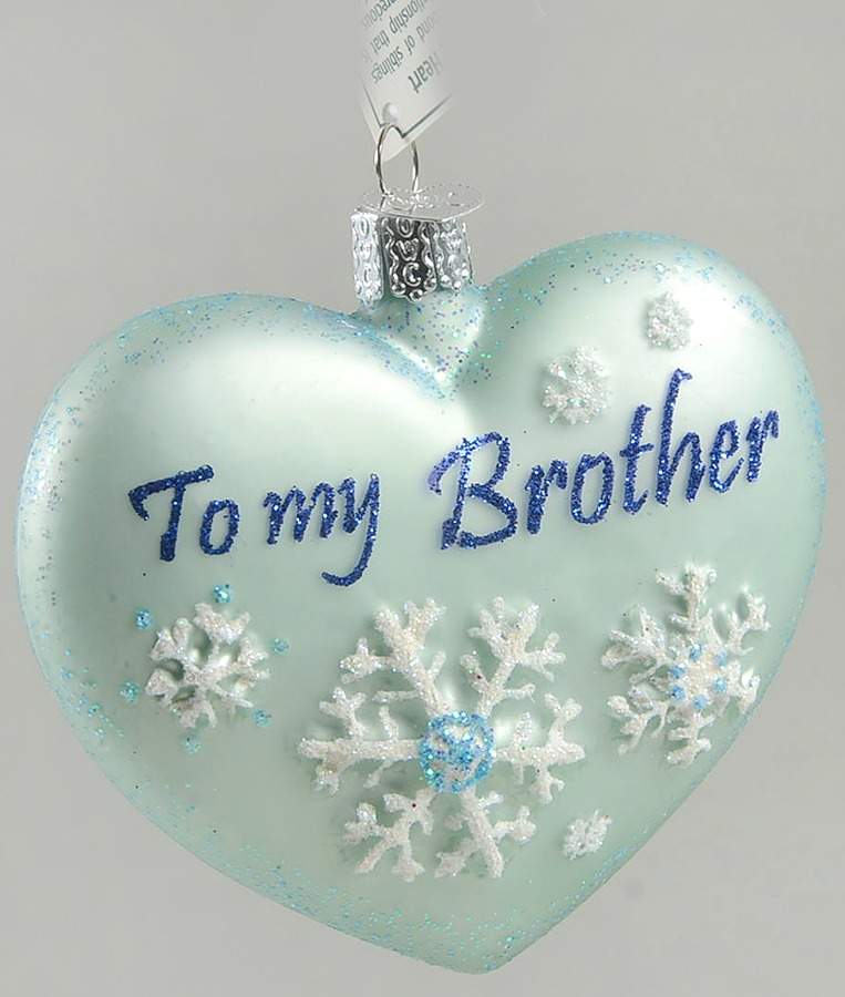 Old World Christmas Sibling Heart/Brother - No Box Nb2349 by Old World Christmas (Newer)-1