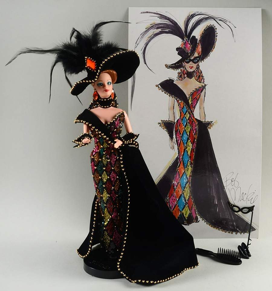 Bob Mackie Designer Collection Masquerade Ball Barbie - No Box by Mattel-1