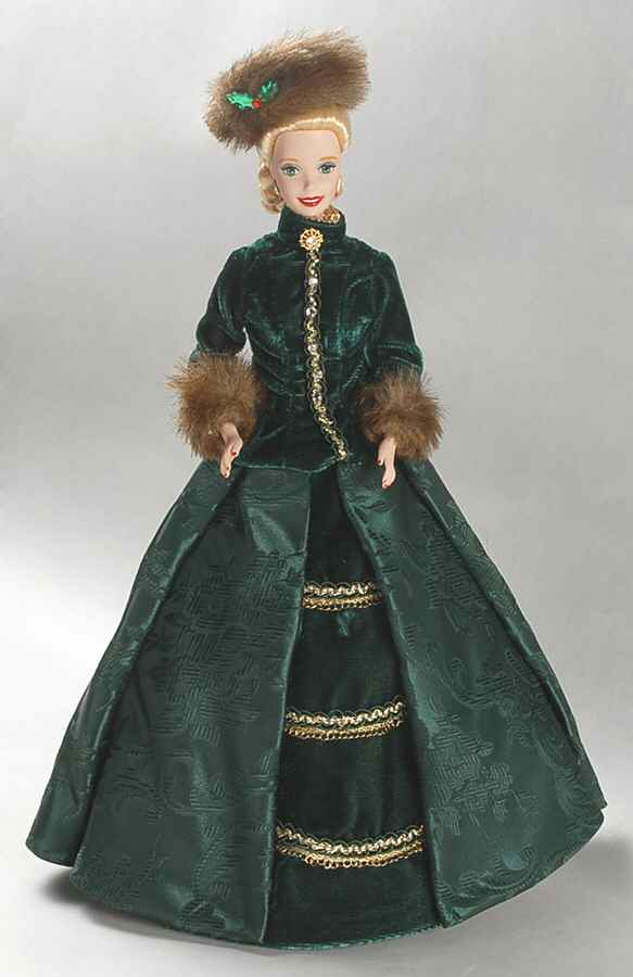 Holiday Barbie-Porcelain Holiday Caroler Barbie - No Box by Mattel-1