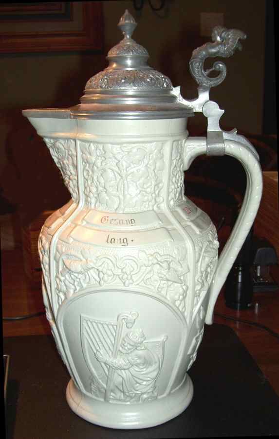 Mettlach Steins German Pitcher W/ Lid - Boxed by Mettlach-1