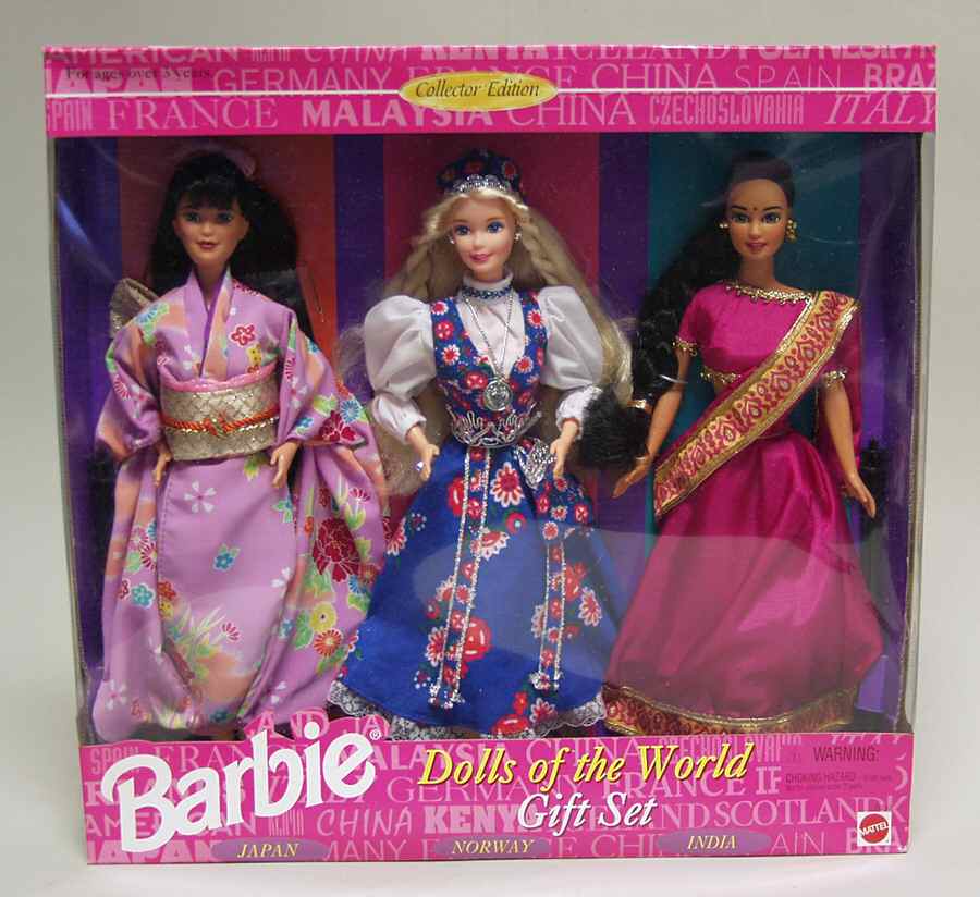 Dolls of the World Collector Edition Set-Japan,Norway,India - Boxed by Mattel-1