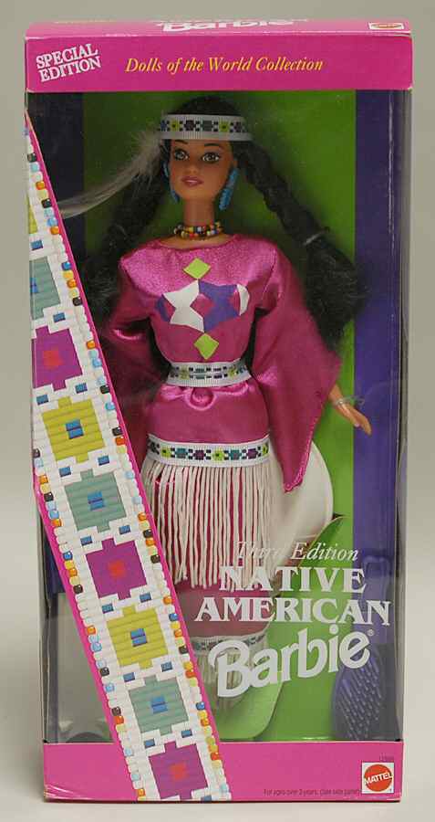 Dolls of the World Native American Barbie-3rd Edition - Boxed by Mattel-1