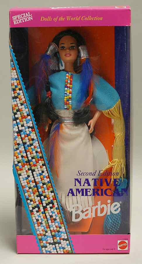 Dolls of the World Native American Barbie-2nd Edition - No Box by Mattel-1
