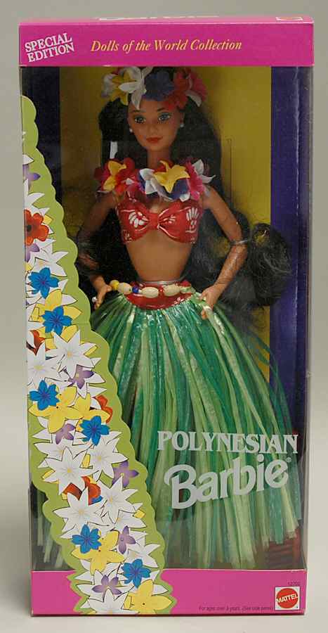 Dolls of the World Polynesian Barbie - With Box by Mattel-1