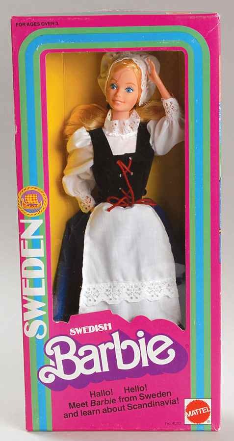Dolls of the World Swedish Barbie - Boxed by Mattel-1