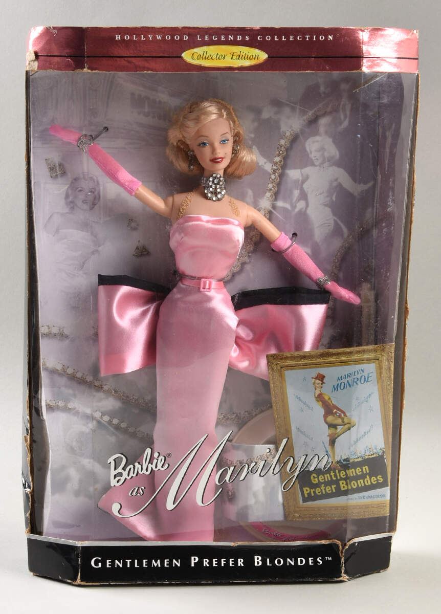 Marilyn Monroe-Hollywood Legends Gentlemen Prefer Blondes-Pink Dress - With Box by Mattel-1