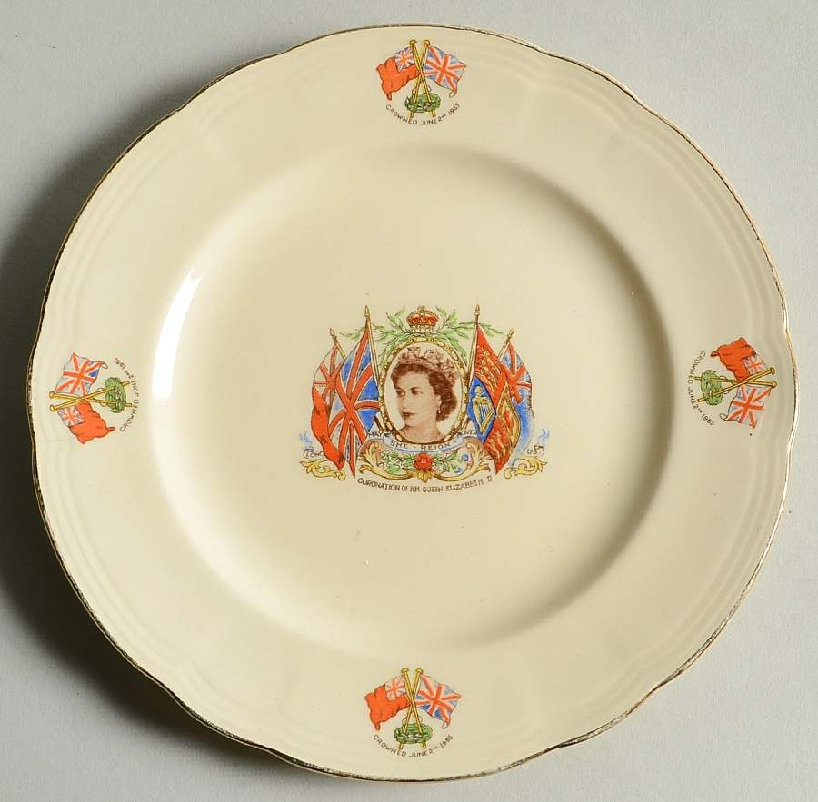 Alfred Meakin Royalty Giftware Elizabeth Ii Coronation Salad Plate - No Box by Alfred Meakin-1