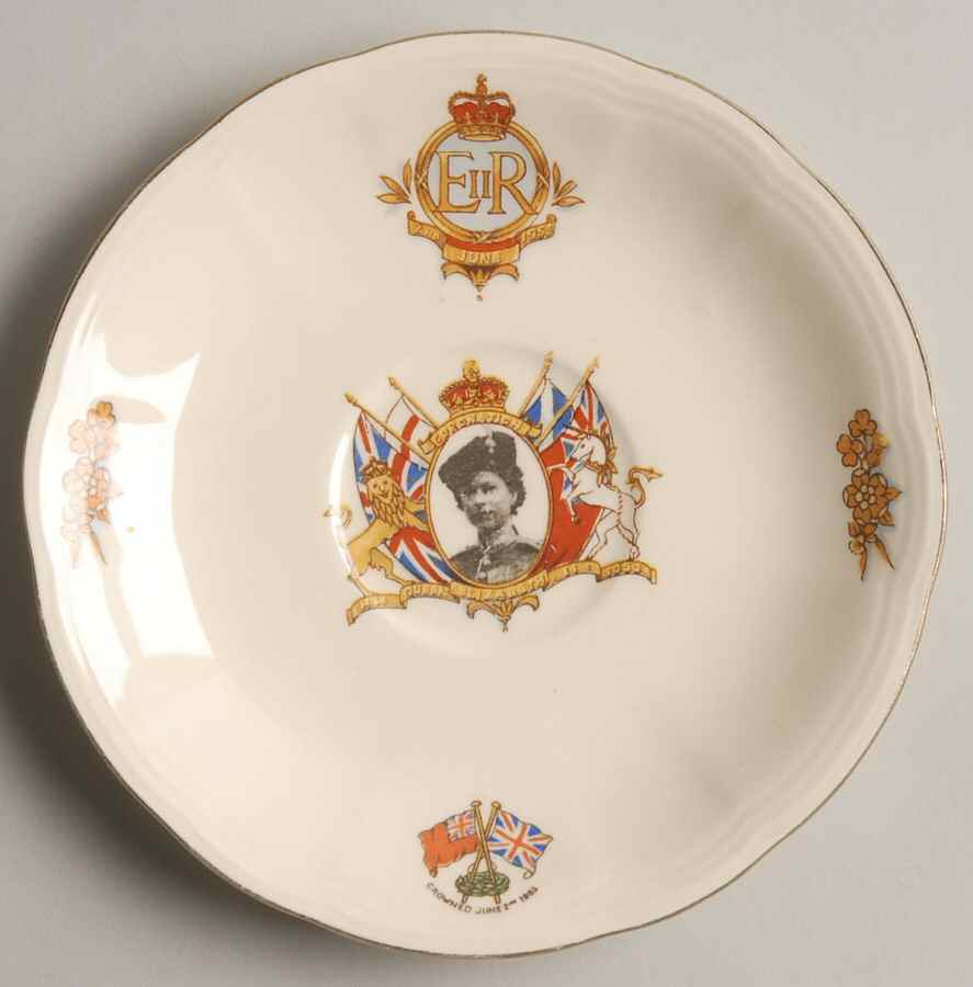 Alfred Meakin Royalty Giftware Elizabeth Ii Coronation Saucer Only - No Box by Alfred Meakin-1