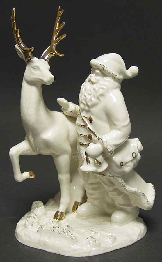 Mikasa Figurine Holiday Elegance-Santa And Reindeer - No Box by Mikasa-1