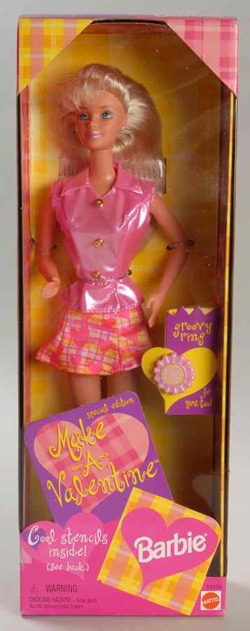 Annual Valentines Barbie Make-A-Valentine - No Box by Mattel-1