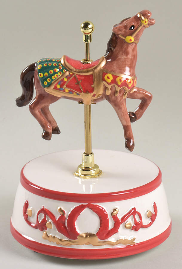 Mr Christmas Musical Carousel Horse-We Wish You A Merry Chris - Boxed by Mr Christmas-1