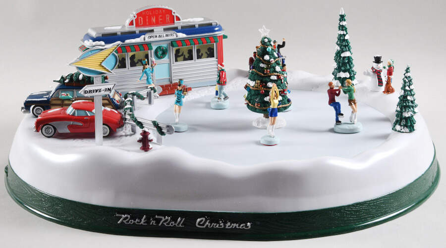 Animated Tabletop Vignette Scenes Rock N Roll Christmas - Boxed by Mr Christmas-1