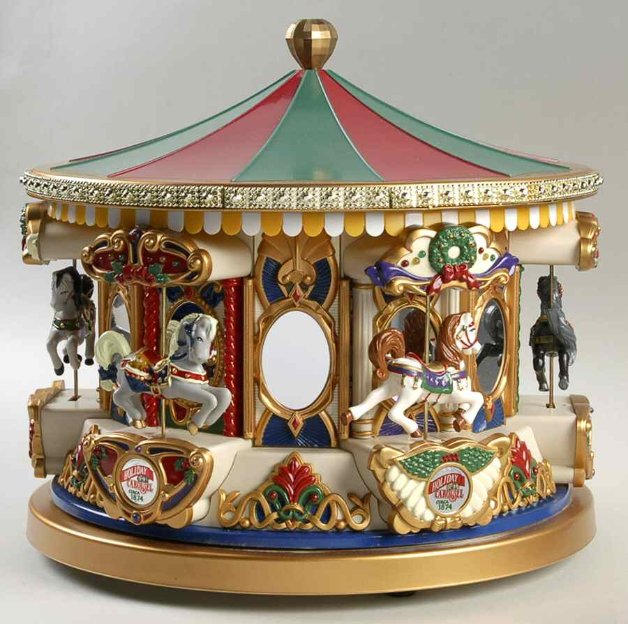 Mr Christmas Musical Christmas Merry Go Round - With Box by Mr Christmas-1