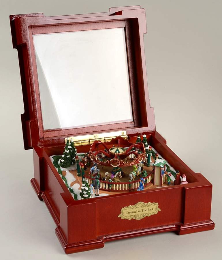 Heirloom Music Boxes Carousel In The Park - Boxed by Mr Christmas-1