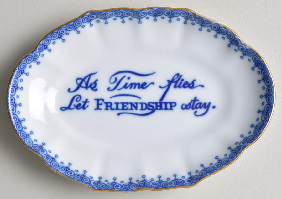 Mottahedah Giftware & Figurines Tray-As Time Flies Let Friendship Stay - No Box by Mottahedeh-1