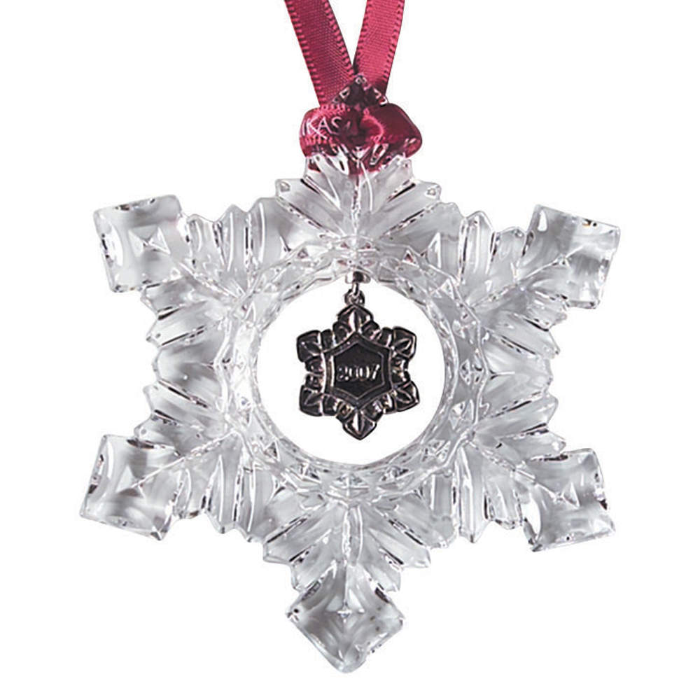 Mikasa Crystal Ornaments 2007 Annual Snowflake Ornament - No Box by Mikasa-1