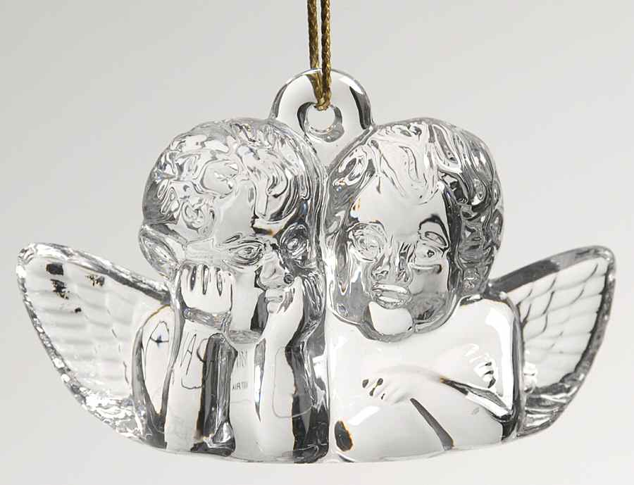 Mikasa Crystal Ornaments Heavenly Music-Double Angel - Boxed by Mikasa-1