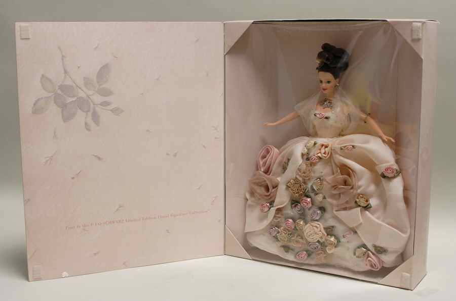 Floral Signature-Fao Schwartz Antique Rose Barbie - With Box by Mattel-1