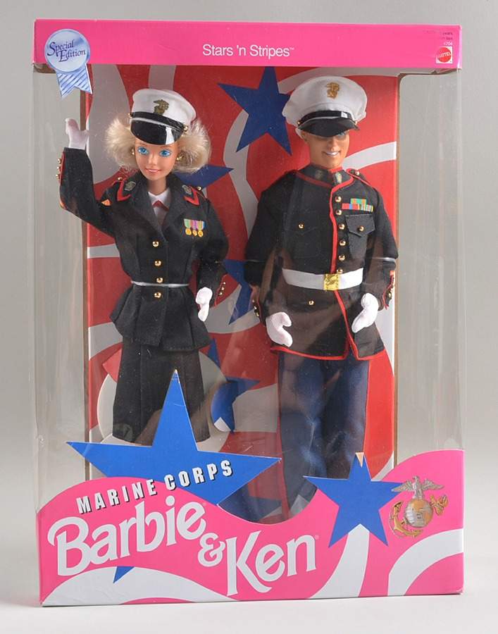 Stars N Stripes Barbies Marine Corp Barbie & Ken Set - No Box by Mattel-1