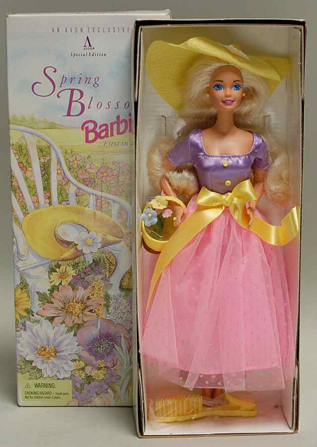 Avon Barbie Spring Blossom  - With Box by Mattel-1