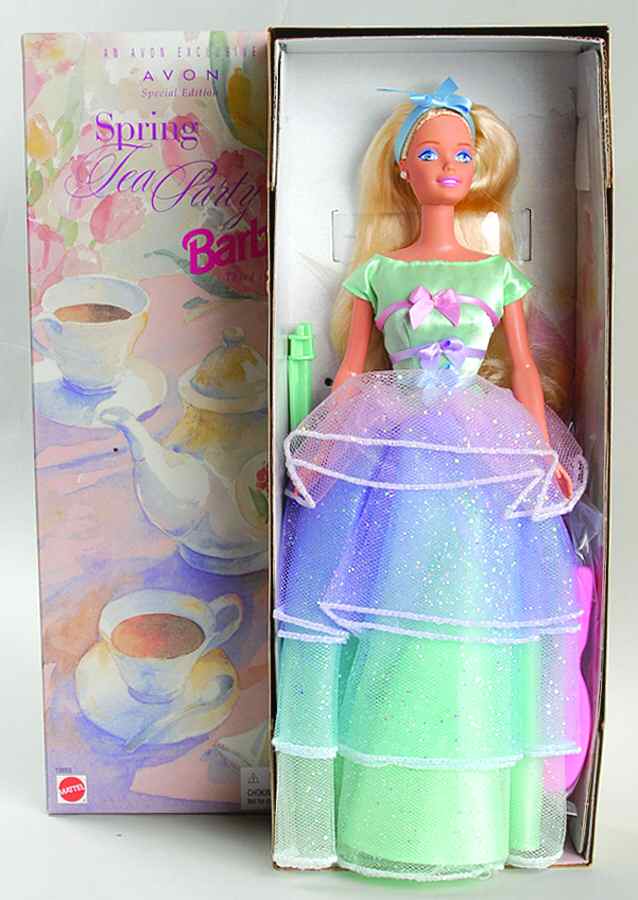 Avon Barbie Spring Tea Party-Blonde - Boxed by Mattel-1
