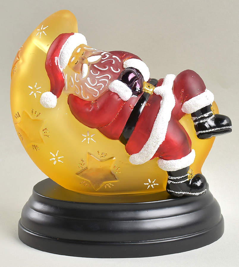 Lights Moonlight Santa - Boxed by Old World Christmas (Newer)-1