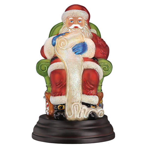 Lights Santa Checking His List - Boxed by Old World Christmas (Newer)-1