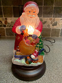 Lights Santa With Sled Light - Boxed by Old World Christmas (Newer)-1