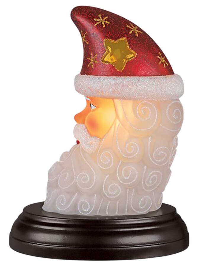 Lights Santa Moon Face Light - Boxed by Old World Christmas (Newer)-1