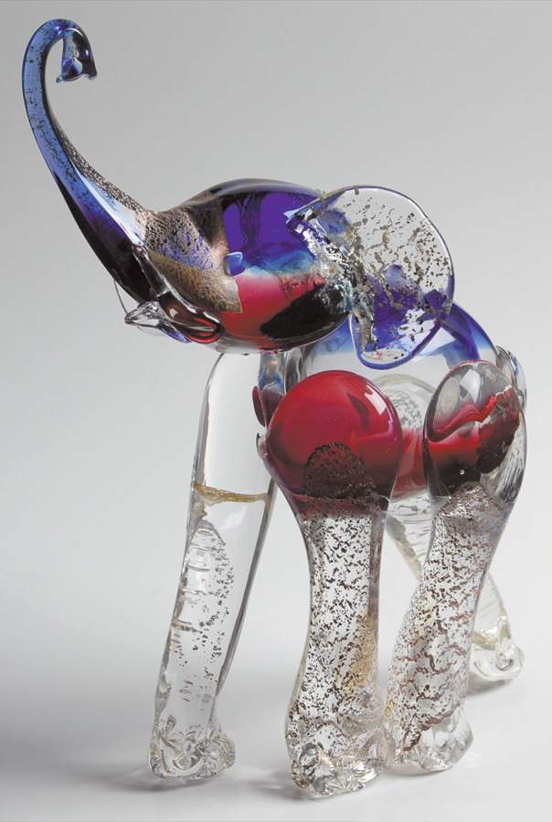 Murano Figurines Elephant -Trunk Raised - No Box by Murano Glass-1