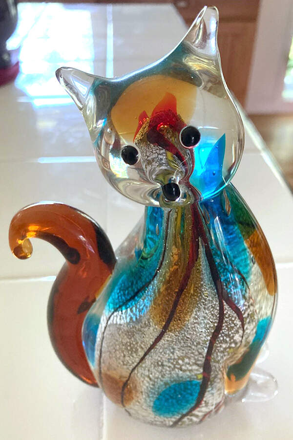 Murano Figurines Sitting Cat - No Box by Murano Glass-1