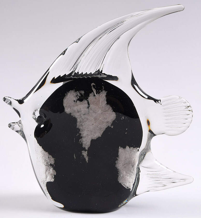 Murano Figurines Angelfish - Black  - No Box by Murano Glass-1