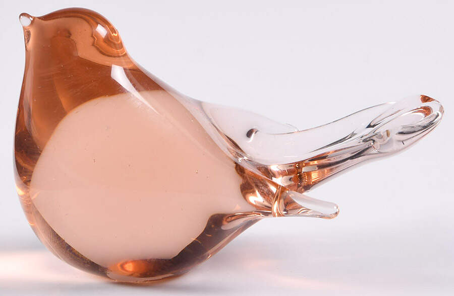 Murano Figurines Bird - Coral - No Box by Murano Glass-1